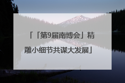 「第9届南博会」精雕小细节共谋大发展