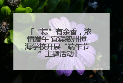 “粽”有余香，浓情端午 宜宾叙州樟海学校开展“端午节”主题活动
