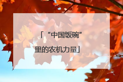 “中国饭碗”里的农机力量