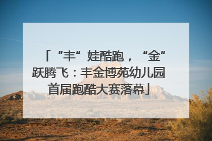 “丰”娃酷跑，“金”跃腾飞：丰金博苑幼儿园首届跑酷大赛落幕