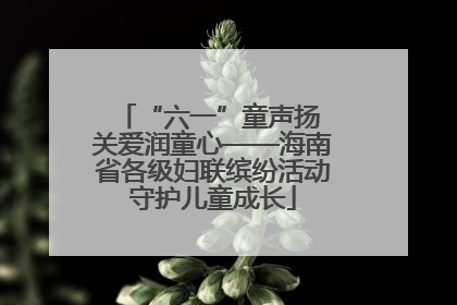“六一”童声扬 关爱润童心——海南省各级妇联缤纷活动守护儿童成长