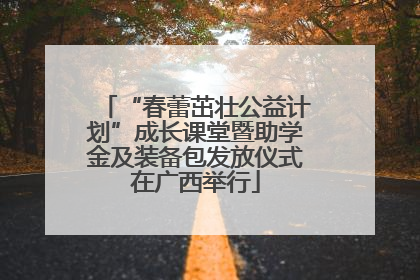 “春蕾茁壮公益计划”成长课堂暨助学金及装备包发放仪式在广西举行