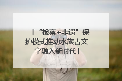 “检察+非遗”保护模式推动水族古文字融入新时代
