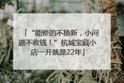 “能修的不换新，小问题不收钱！”杭城宝藏小店一开就是22年