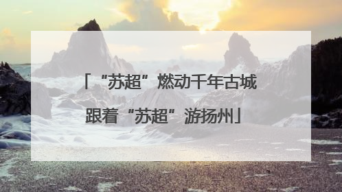 “苏超”燃动千年古城 跟着“苏超”游扬州