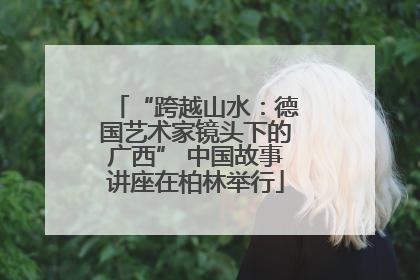 “跨越山水：德国艺术家镜头下的广西” 中国故事讲座在柏林举行