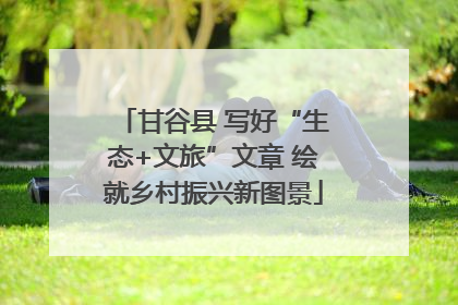 甘谷县 写好“生态+文旅”文章 绘就乡村振兴新图景