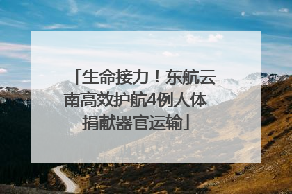 生命接力！东航云南高效护航4例人体捐献器官运输