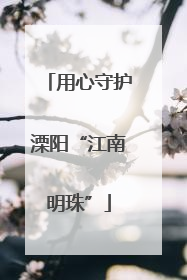 用心守护溧阳“江南明珠”