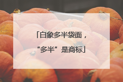 白象多半袋面，“多半”是商标