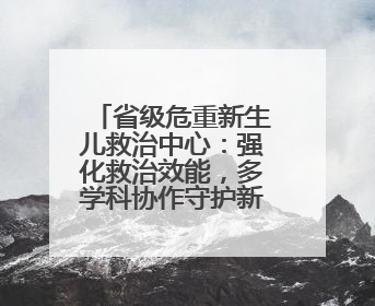省级危重新生儿救治中心：强化救治效能，多学科协作守护新生希望