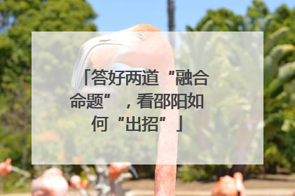 答好两道“融合命题”，看邵阳如何“出招”