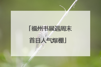 福州书展遇周末 首日人气爆棚