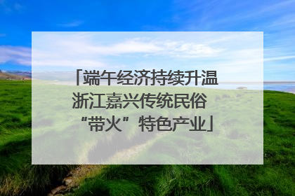端午经济持续升温 浙江嘉兴传统民俗“带火”特色产业
