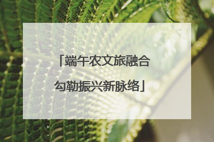 端午农文旅融合 勾勒振兴新脉络