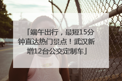 端午出行，最短15分钟直达热门景点！武汉新增12台公交定制车