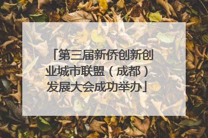 第三届新侨创新创业城市联盟（成都）发展大会成功举办