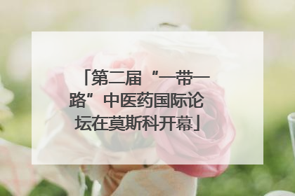 第二届“一带一路”中医药国际论坛在莫斯科开幕