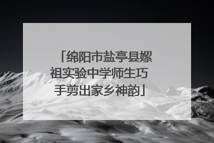 绵阳市盐亭县嫘祖实验中学师生巧手剪出家乡神韵