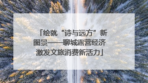 绘就“诗与远方”新图景——聊城露营经济激发文旅消费新活力