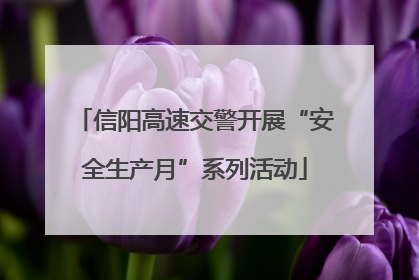 信阳高速交警开展“安全生产月”系列活动