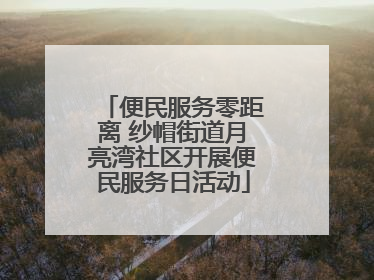 便民服务零距离 纱帽街道月亮湾社区开展便民服务日活动