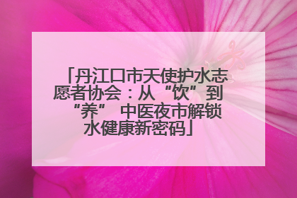 丹江口市天使护水志愿者协会：从“饮”到“养” 中医夜市解锁水健康新密码