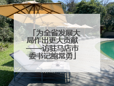 为全省发展大局作出更大贡献——访驻马店市委书记鲍常勇