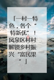 一村一特色，各个“特新优”！凤泉区村村解锁乡村振兴“富民果”