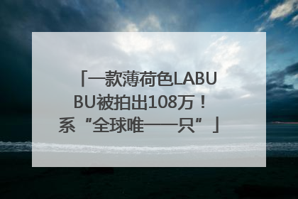 一款薄荷色LABUBU被拍出108万！系“全球唯一一只”