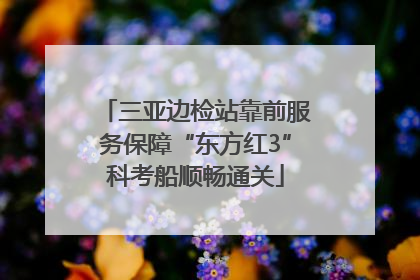 三亚边检站靠前服务保障“东方红3”科考船顺畅通关