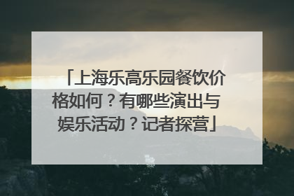 上海乐高乐园餐饮价格如何？有哪些演出与娱乐活动？记者探营