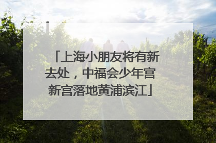 上海小朋友将有新去处，中福会少年宫新宫落地黄浦滨江