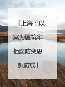 上海：以案为鉴筑牢拒腐防变思想防线