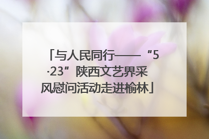 与人民同行——“5·23”陕西文艺界采风慰问活动走进榆林