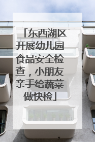 东西湖区开展幼儿园食品安全检查，小朋友亲手给蔬菜做快检