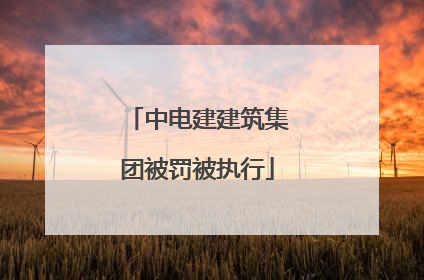 中电建建筑集团被罚被执行