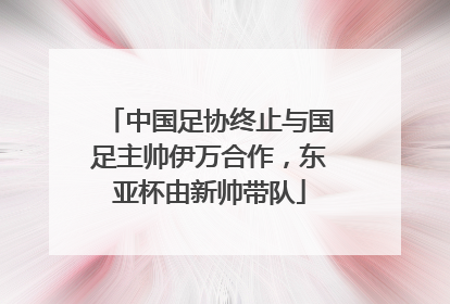 中国足协终止与国足主帅伊万合作，东亚杯由新帅带队