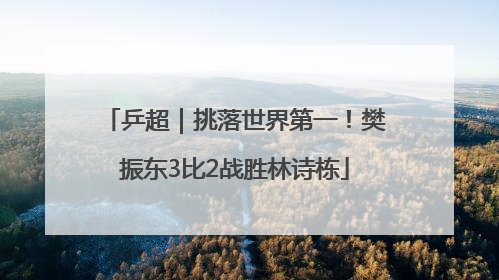 乒超｜挑落世界第一！樊振东3比2战胜林诗栋