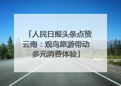 人民日报头条点赞云南：观鸟旅游带动多元消费体验