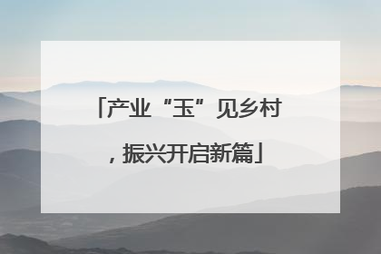 产业“玉”见乡村，振兴开启新篇