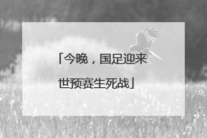 今晚，国足迎来世预赛生死战