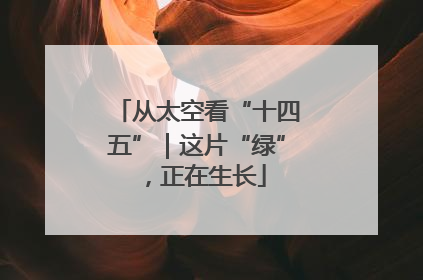从太空看“十四五”｜这片“绿”，正在生长