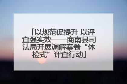 以规范促提升 以评查强实效——商南县司法局开展调解案卷“体检式”评查行动