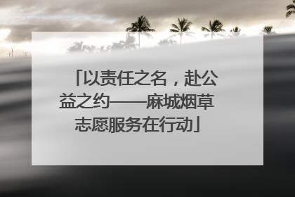 以责任之名，赴公益之约——麻城烟草志愿服务在行动
