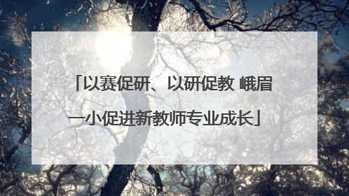 以赛促研、以研促教 峨眉一小促进新教师专业成长