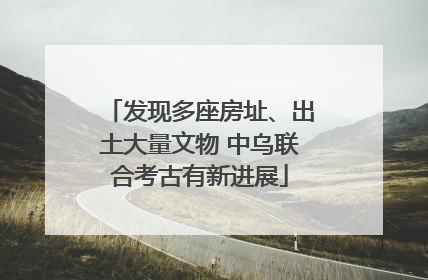 发现多座房址、出土大量文物 中乌联合考古有新进展