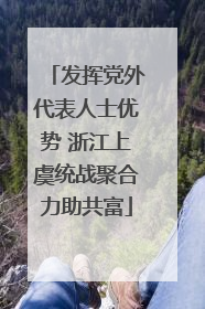 发挥党外代表人士优势 浙江上虞统战聚合力助共富