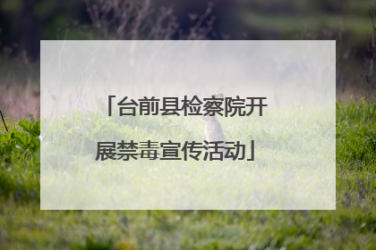 台前县检察院开展禁毒宣传活动