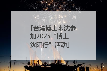 台湾博士来沈参加2025“博士沈阳行”活动